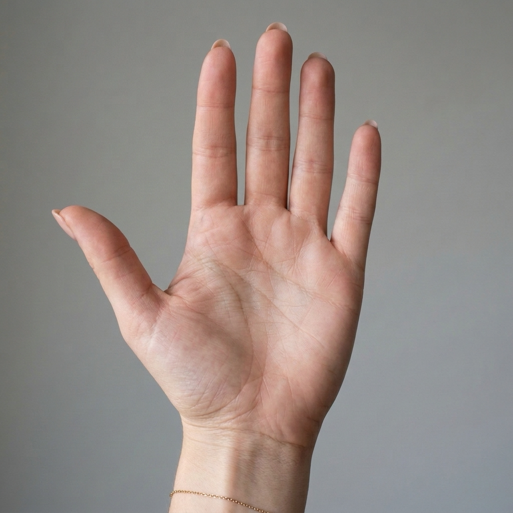 Magnet held in palm