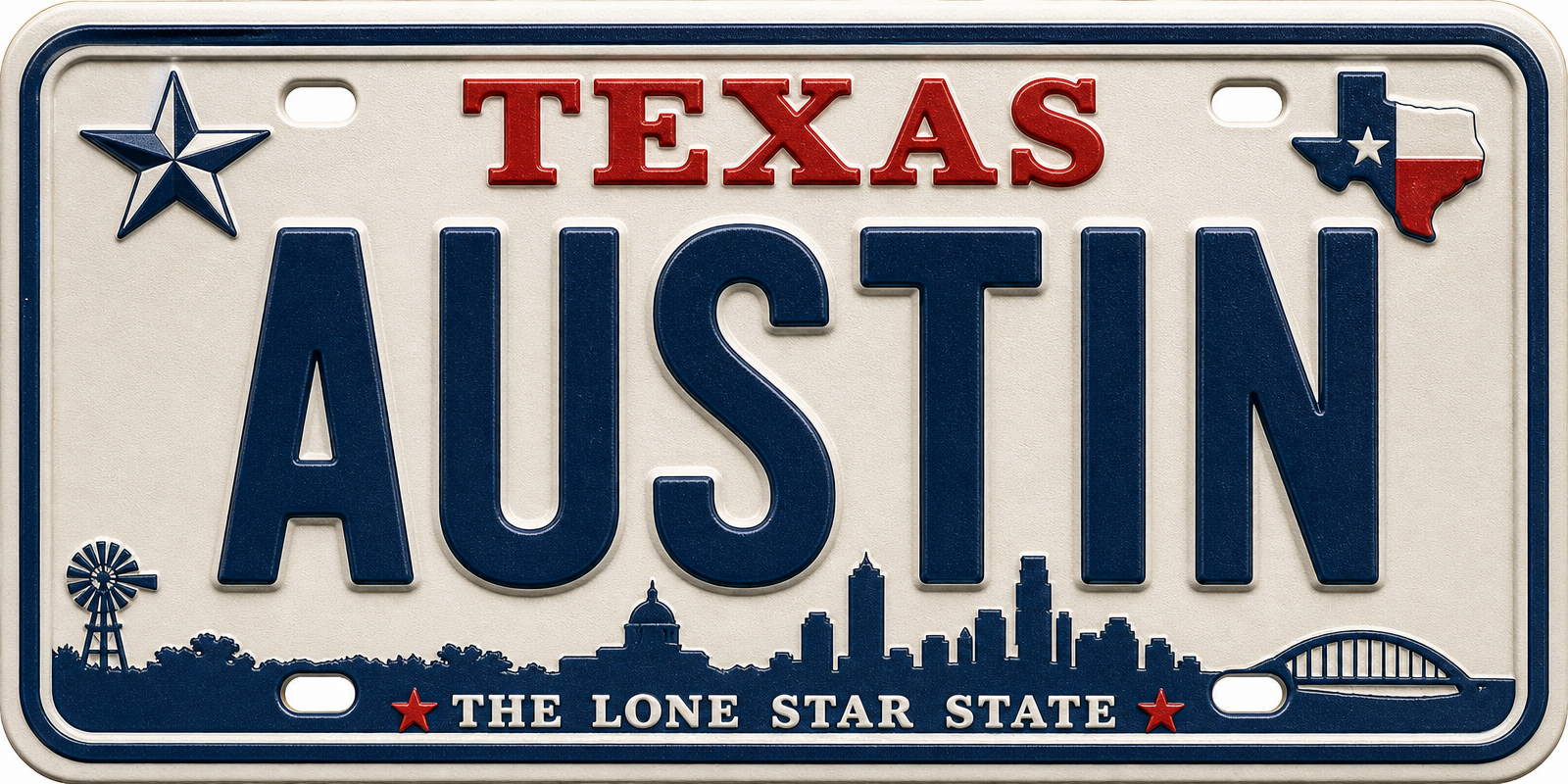 Austin - Texas — License Plate Replica
