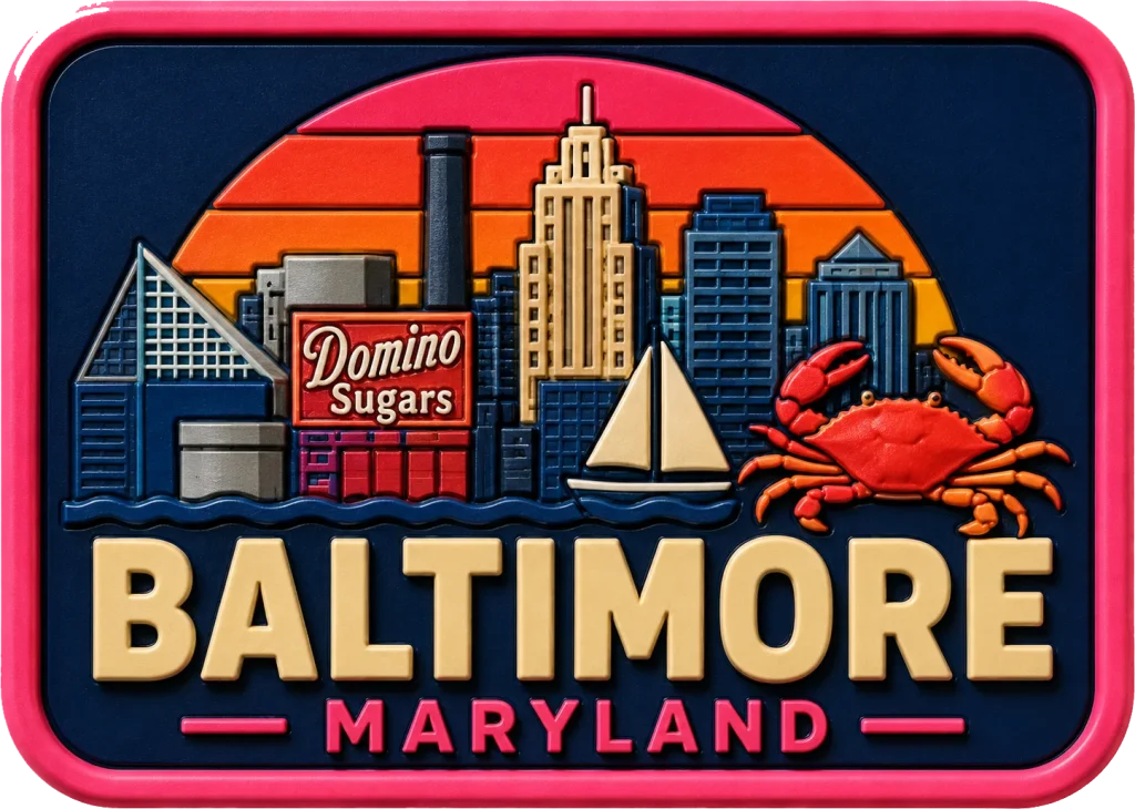 Baltimore - Maryland — Vibrant Layers 3D Magnet