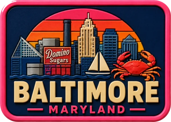 Baltimore - Maryland — Vibrant Layers 3D Magnet