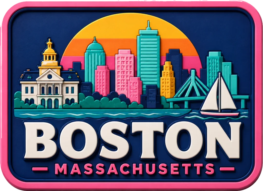 Boston - Massachusetts — Vibrant Layers 3D Magnet