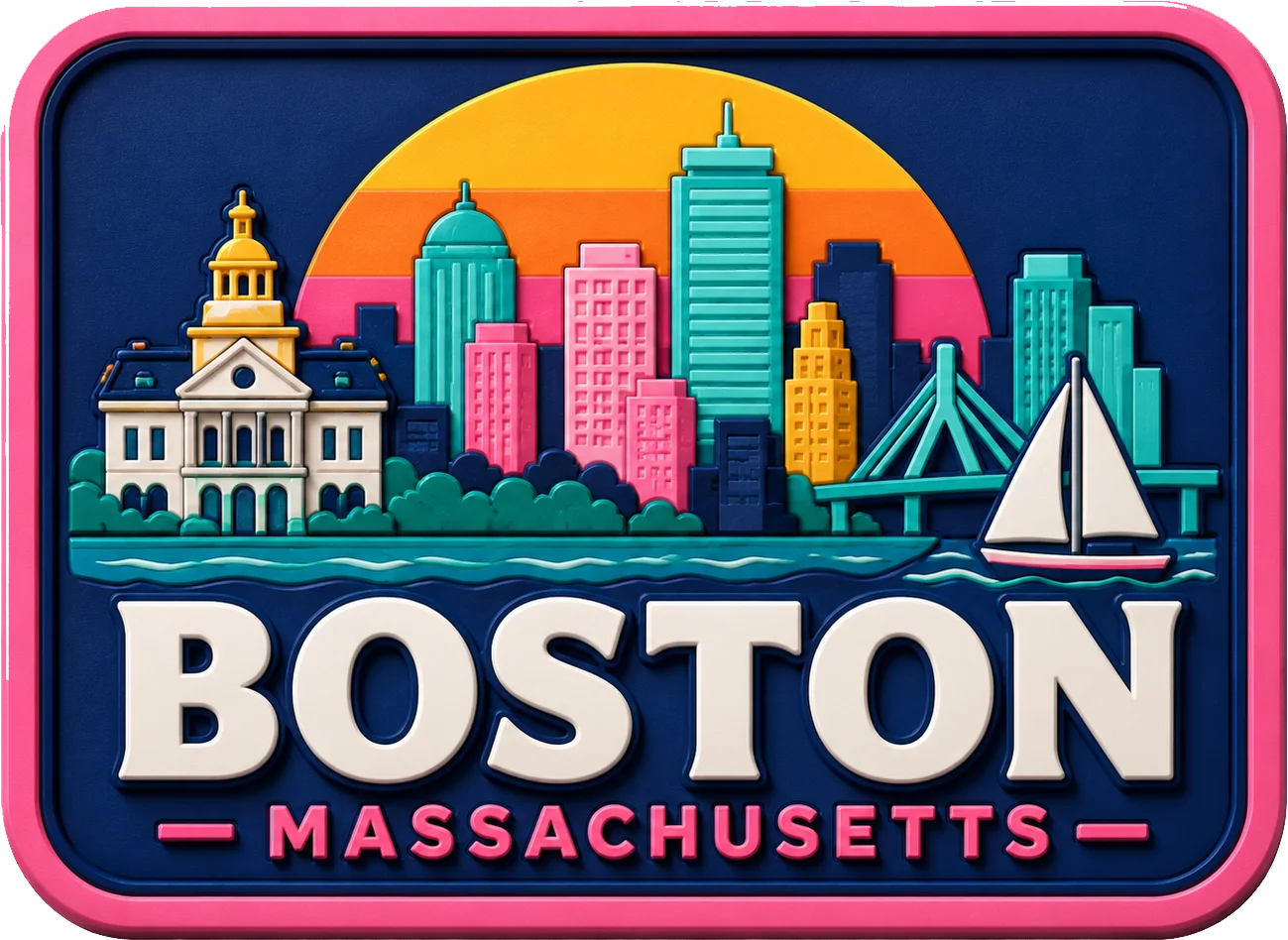 Boston - Massachusetts — Vibrant Layers 3D Magnet