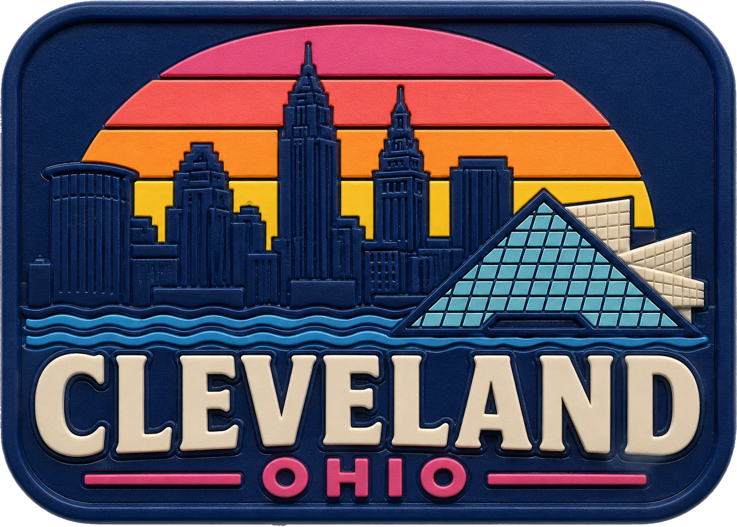 Cleveland - Ohio — Vibrant Layers 3D Magnet