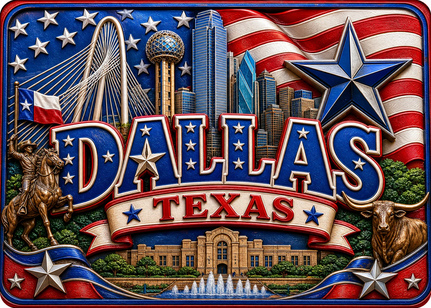 Dallas - Texas — American Patriotic 3D