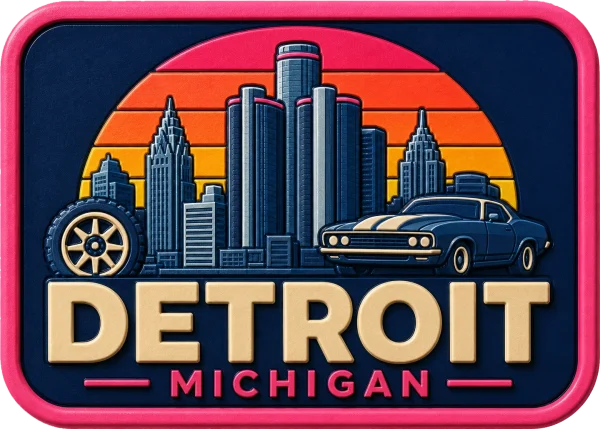 Detroit - Michigan — Vibrant Layers 3D Magnet