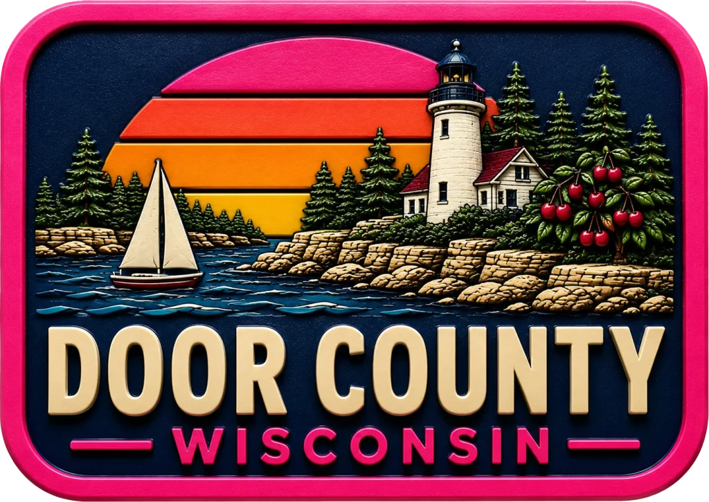 Door County - Wisconsin — Vibrant Layers 3D Magnet