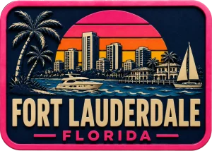Fort Lauderdale - Florida — Vibrant Layers 3D Magnet