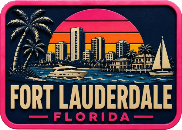 Fort Lauderdale - Florida — Vibrant Layers 3D Magnet