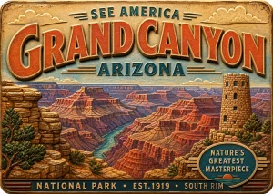 Grand Canyon - Arizona — Retro Travel Poster