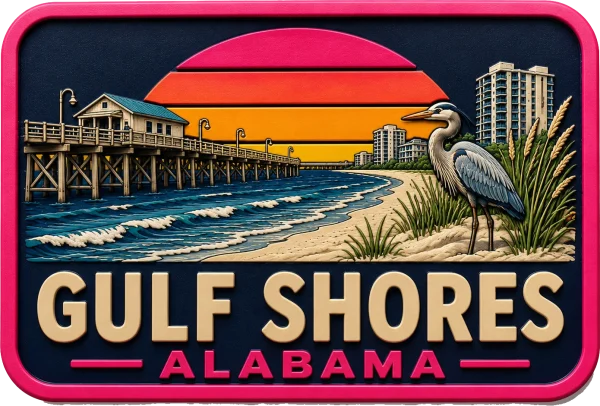 Gulf Shores - Alabama — Vibrant Layers 3D Magnet