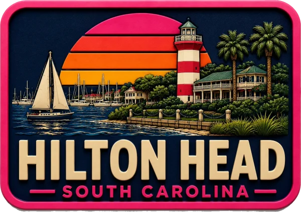 Hilton Head - South Carolina — Vibrant Layers 3D Magnet