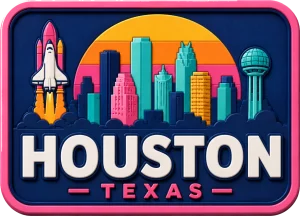 Houston - Texas — Vibrant Layers 3D Magnet