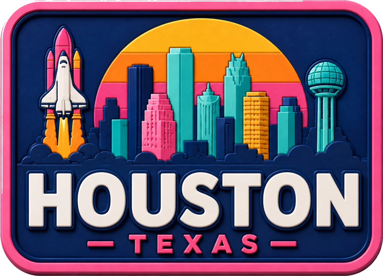 Houston - Texas — Vibrant Layers 3D Magnet