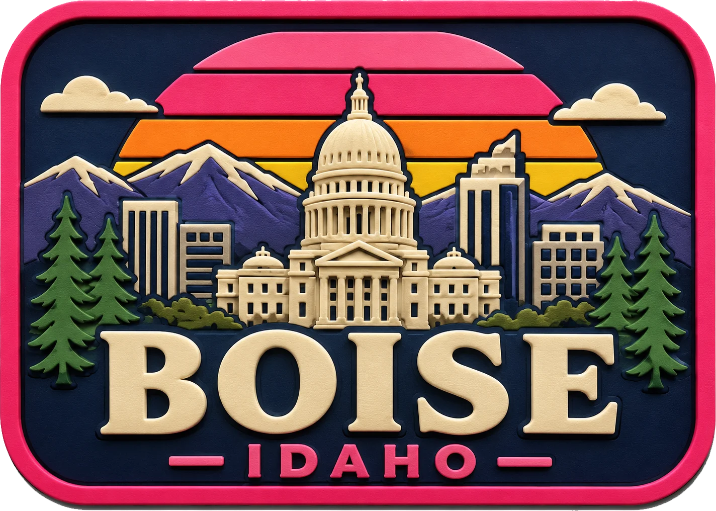 Idaho — Vibrant Layers 3D Magnet