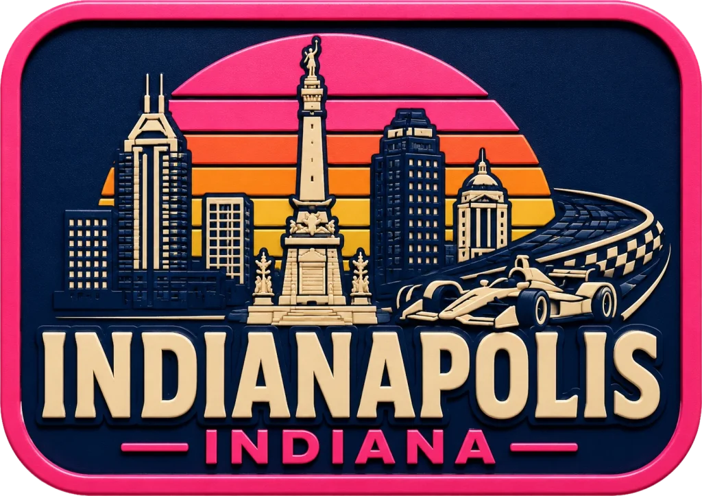 Indianapolis - Indiana — Vibrant Layers 3D Magnet