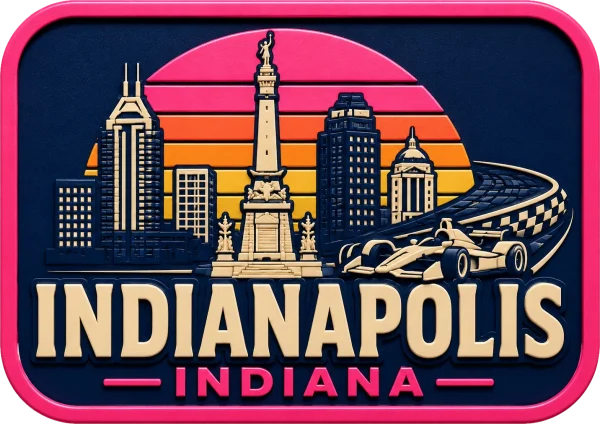 Indianapolis - Indiana — Vibrant Layers 3D Magnet