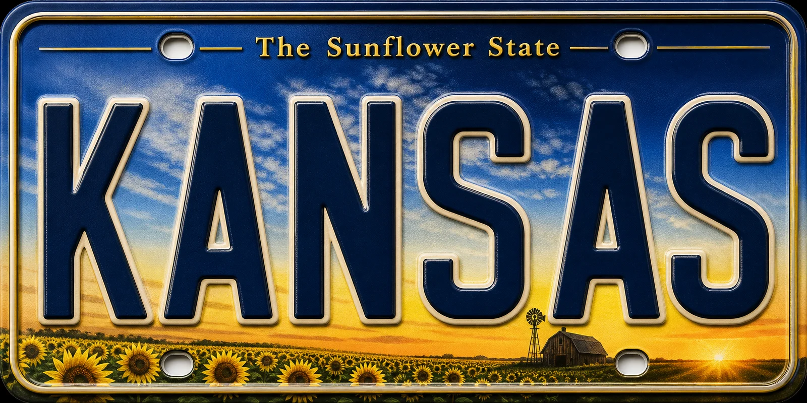 Kansas — License Plate Replica