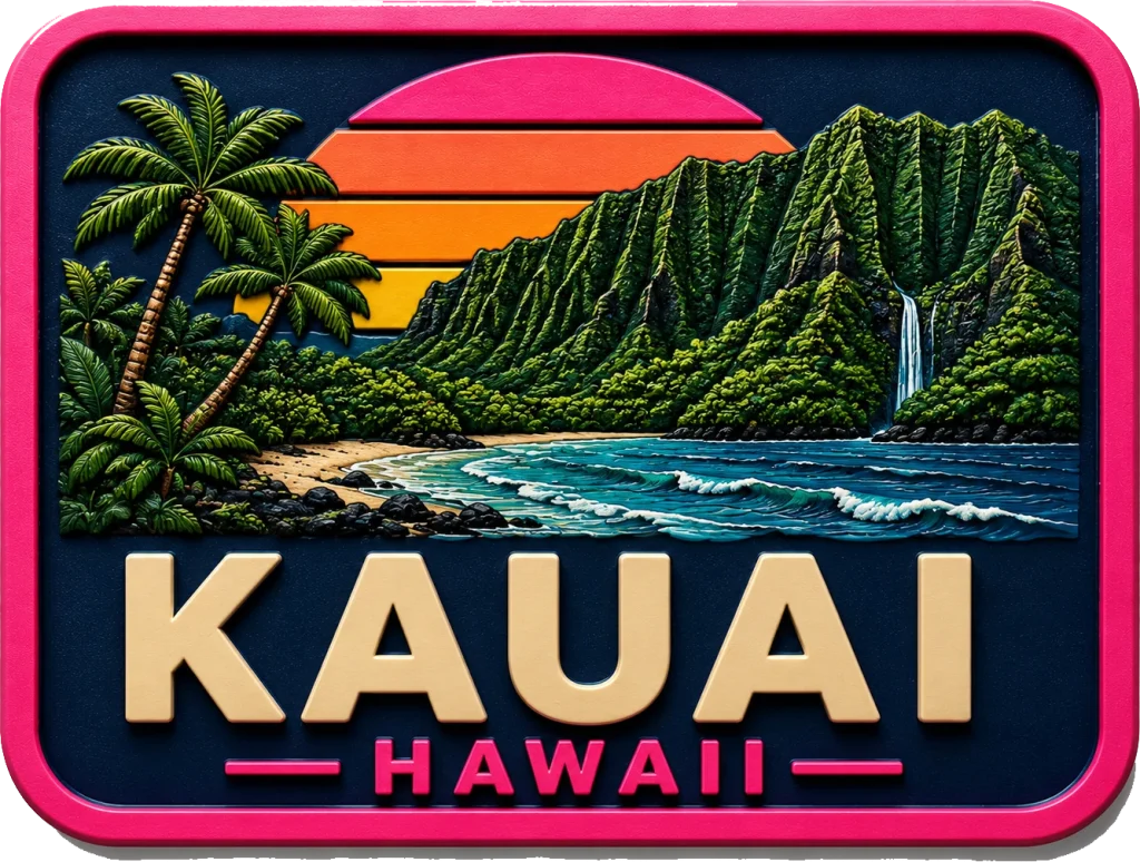 Kauai - Hawaii — Vibrant Layers 3D Magnet