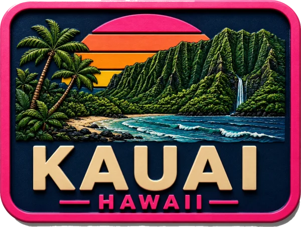 Kauai - Hawaii — Vibrant Layers 3D Magnet