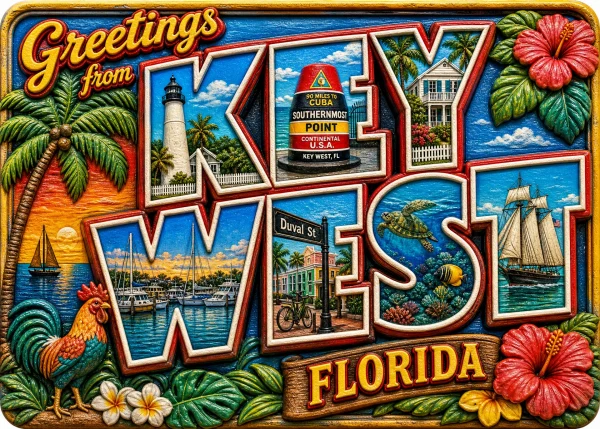 Key West - Florida — Big Letter "Greetings From"