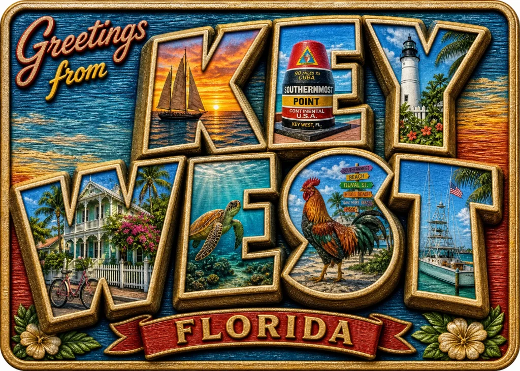 Key West - Florida — Big Letter "Greetings From"
