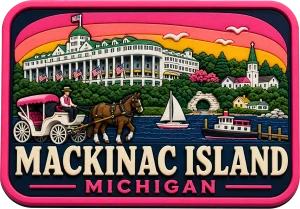 Mackinac Island - Michigan — Vibrant Layers 3D Magnet
