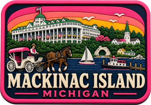 Mackinac Island - Michigan — Vibrant Layers 3D Magnet
