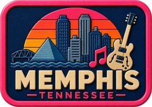 Memphis - Tennessee — Vibrant Layers 3D Magnet