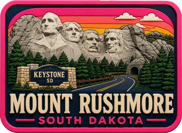 Mount Rushmore South - Dakota — Vibrant Layers 3D Magnet