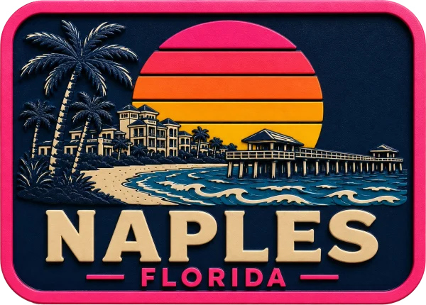 Naples - Florida — Vibrant Layers 3D Magnet