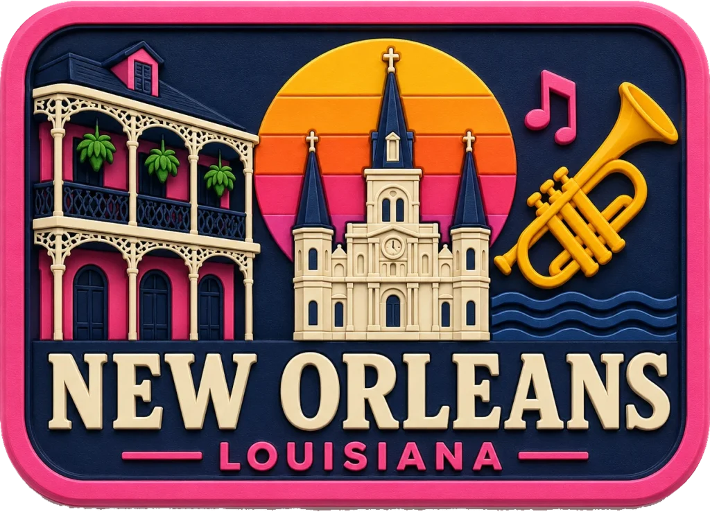 New Orleans - Louisiana — Vibrant Layers 3D Magnet