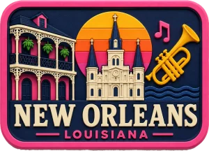 New Orleans - Louisiana — Vibrant Layers 3D Magnet