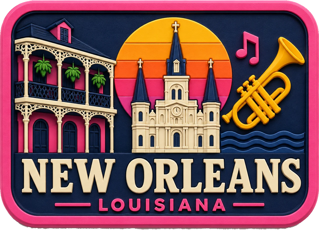New Orleans - Louisiana — Vibrant Layers 3D Magnet