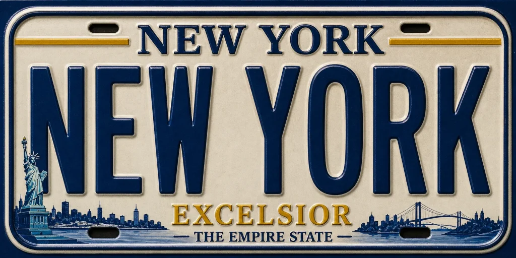 - New York — License Plate Replica