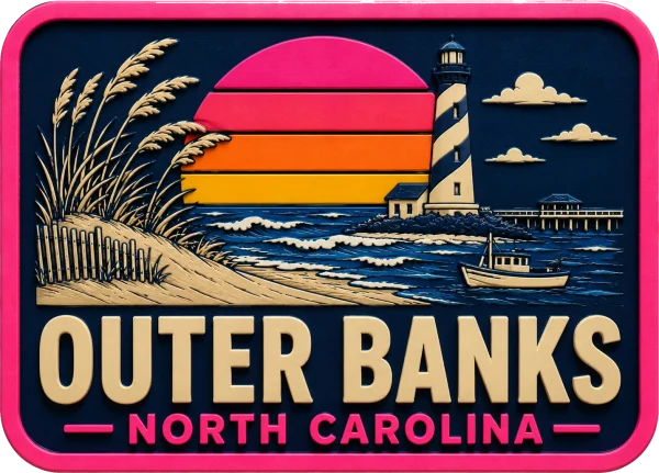 Outer Banks North - Carolina — Vibrant Layers 3D Magnet