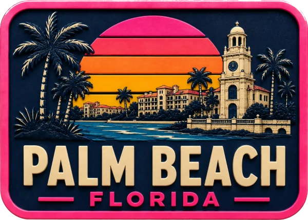 Palm Beach - Florida — Vibrant Layers 3D Magnet
