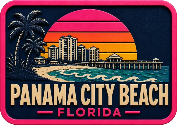 Panama City Beach - Florida — Vibrant Layers 3D Magnet