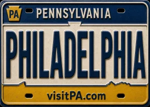 Philadelphia - Pennsylvania — License Plate Replica Magnet