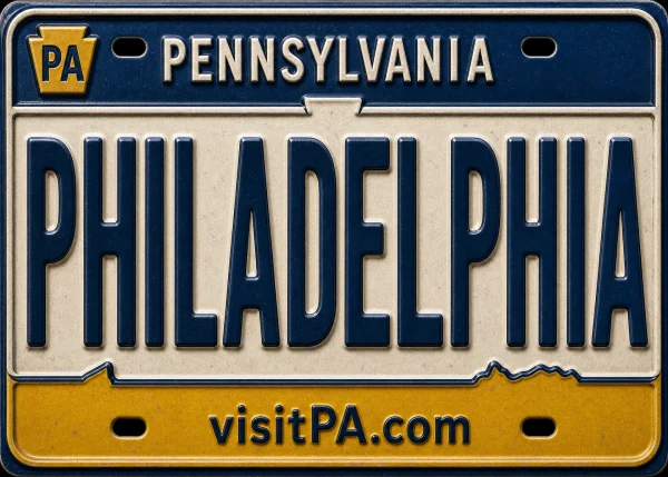 Philadelphia - Pennsylvania — License Plate Replica Magnet
