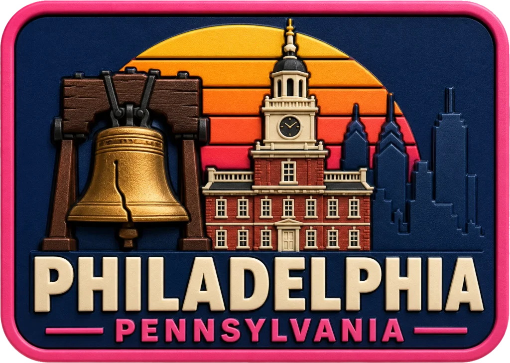 Philadelphia, Pennsylvania — Vibrant Layers 3D Magnet