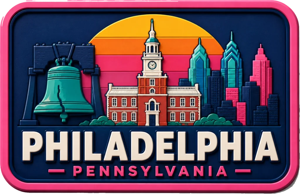 Philadelphia - Pennsylvania — Vibrant Layers 3D Magnet