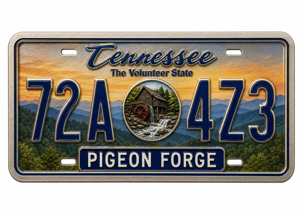 Pigeon Forge - Tennessee — License Plate Replica