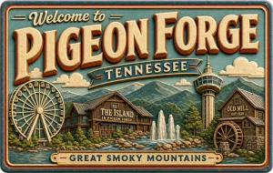 Pigeon Forge - Tennessee — Retro Travel Poster