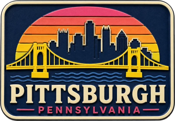 Pittsburgh - Pennsylvania — Vibrant Layers 3D Magnet