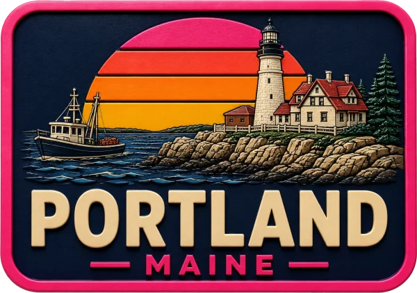 Portland - Maine — Vibrant Layers 3D Magnet