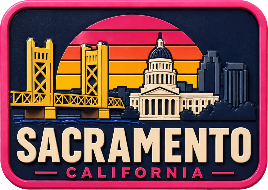 Sacramento - California — Vibrant Layers 3D Magnet