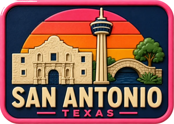 San Antonio - Texas — Vibrant Layers 3D Magnet