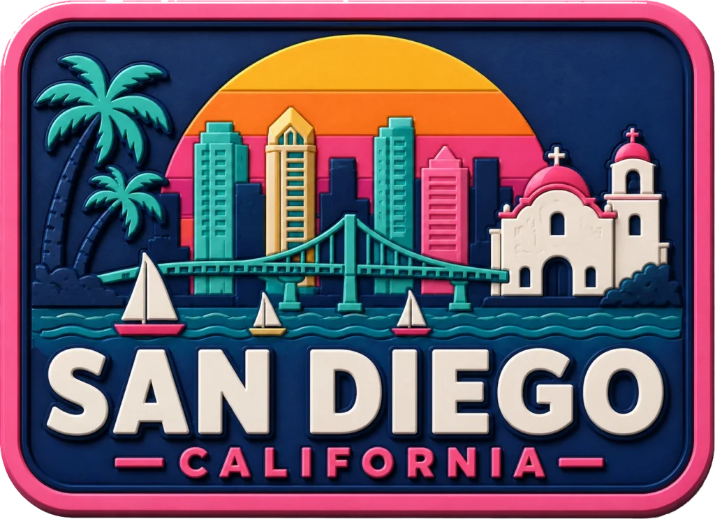 San Diego - California — Vibrant Layers 3D Magnet