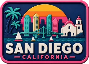 San Diego - California — Vibrant Layers 3D Magnet