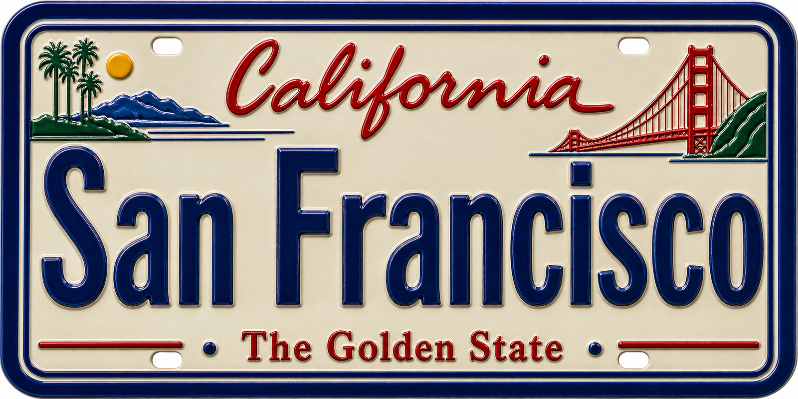 San Francisco - California — License Plate Replica